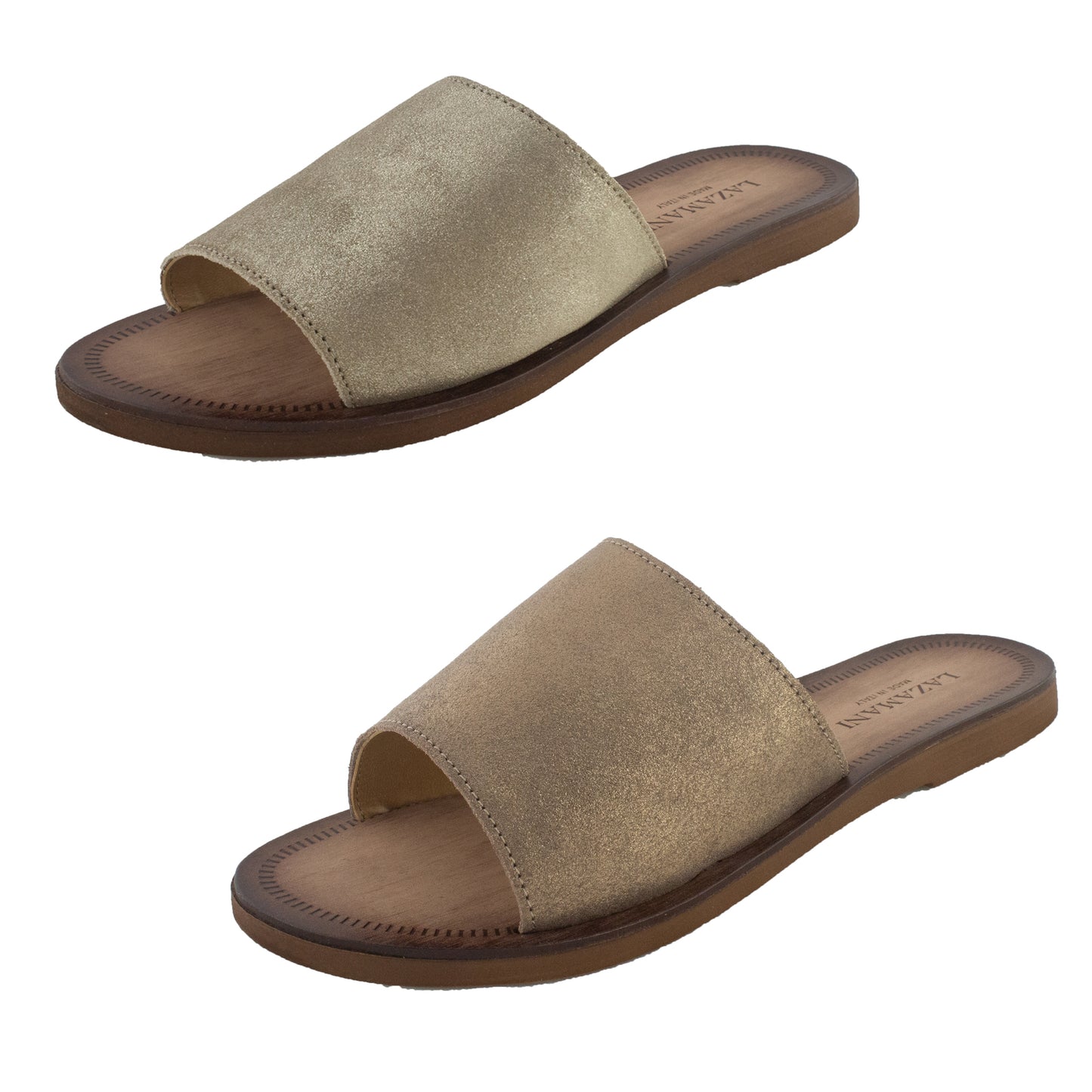 Lazamani bronz papucs